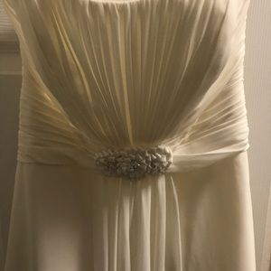 Stunning bridal gown with train.